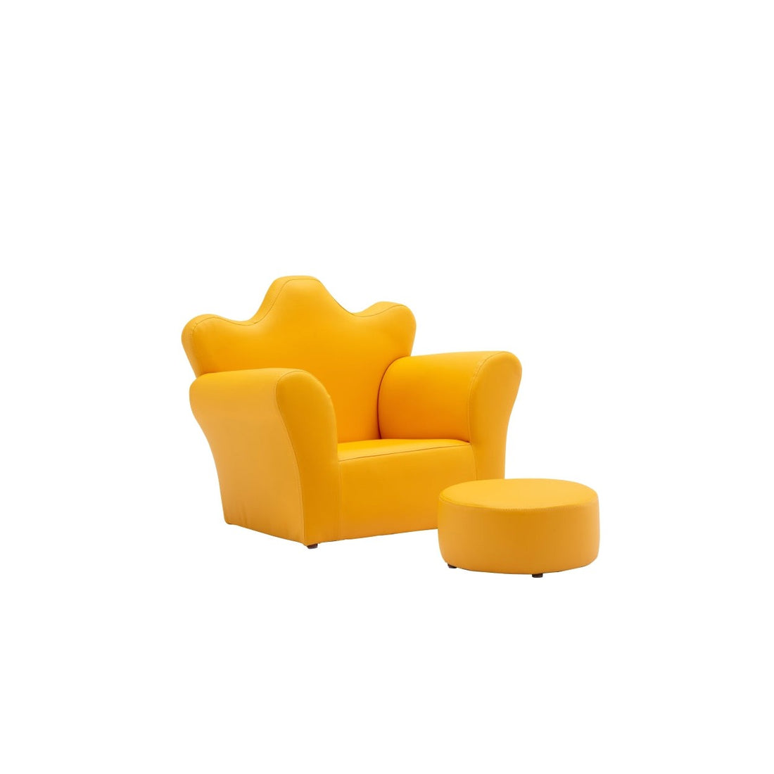 Kids Chair with Ottoman, Crown Yellow HMK216YW-1