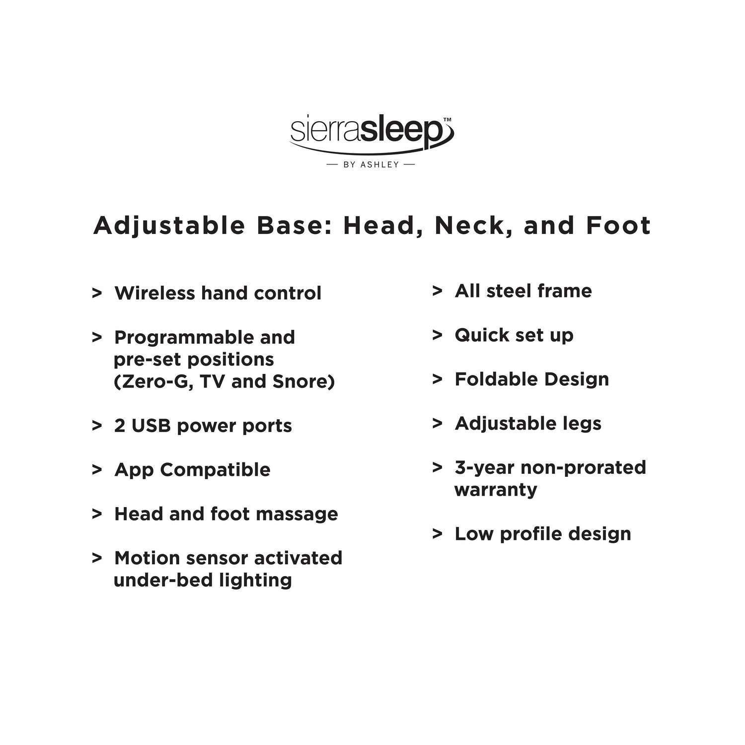 Head-Foot Model Better Adjustable Base