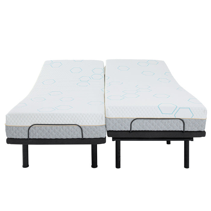 Homelegance Lyra Colchón de espuma viscoelástica con infusión de cobre Eastern King dividido de 10&quot; (2 piezas)