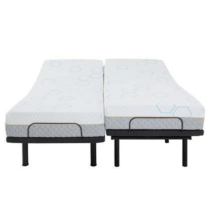 Homelegance Lyra Colchón de espuma viscoelástica con infusión de cobre Eastern King dividido de 10&quot; (2 piezas)