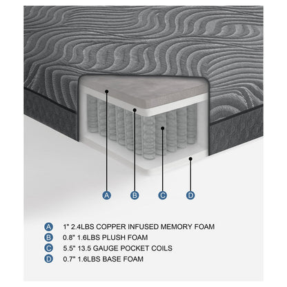 8&quot; Queen Hybrid Mattress MT-USH08Q