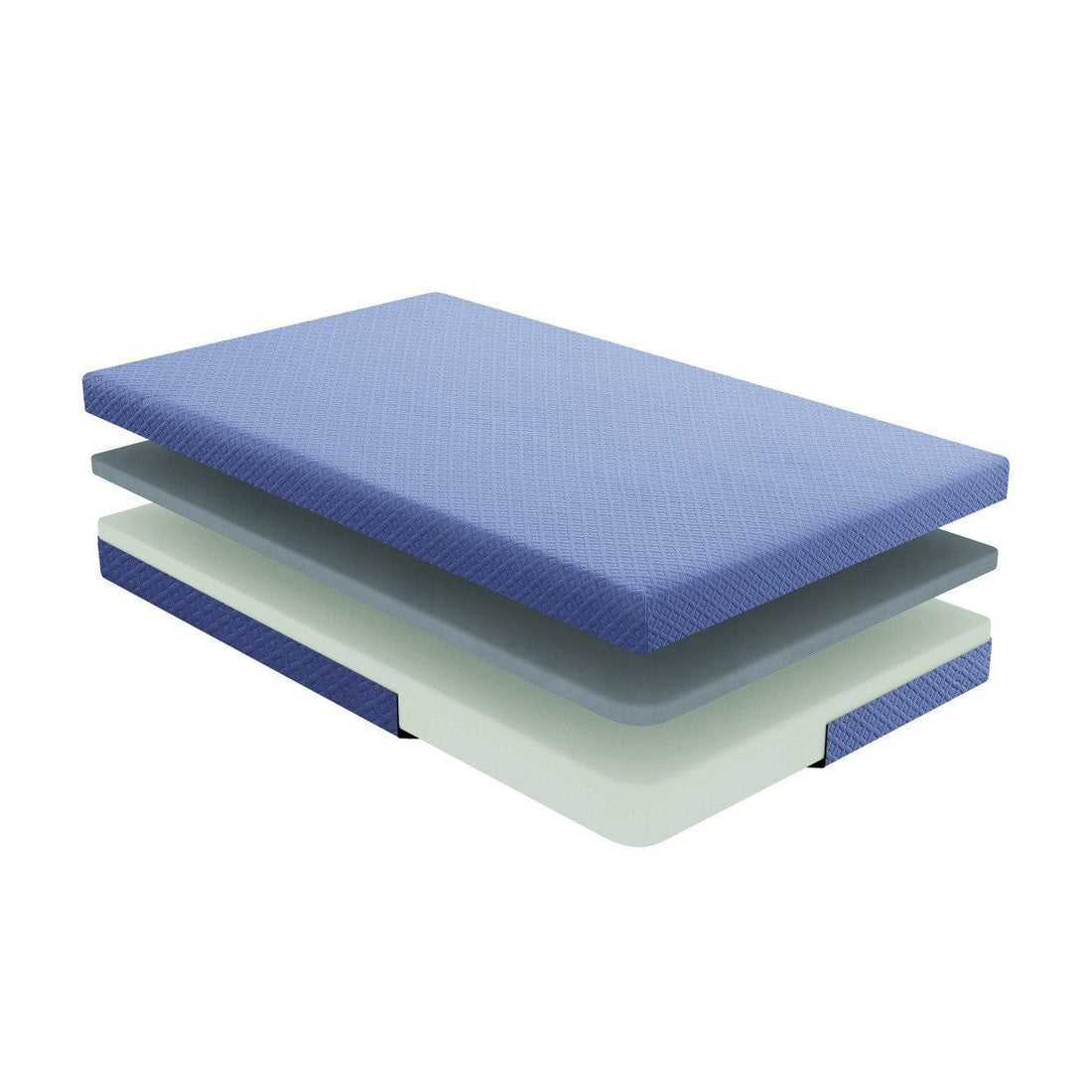 7&quot; Blue Twin Mattress Set MT-PG07BLT