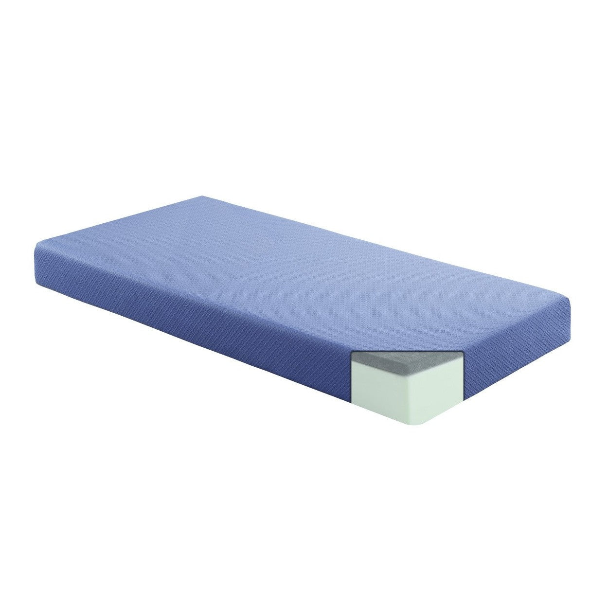 7&quot; Blue Twin Mattress Set MT-PG07BLT