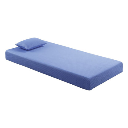 7&quot; Blue Twin Mattress Set MT-PG07BLT