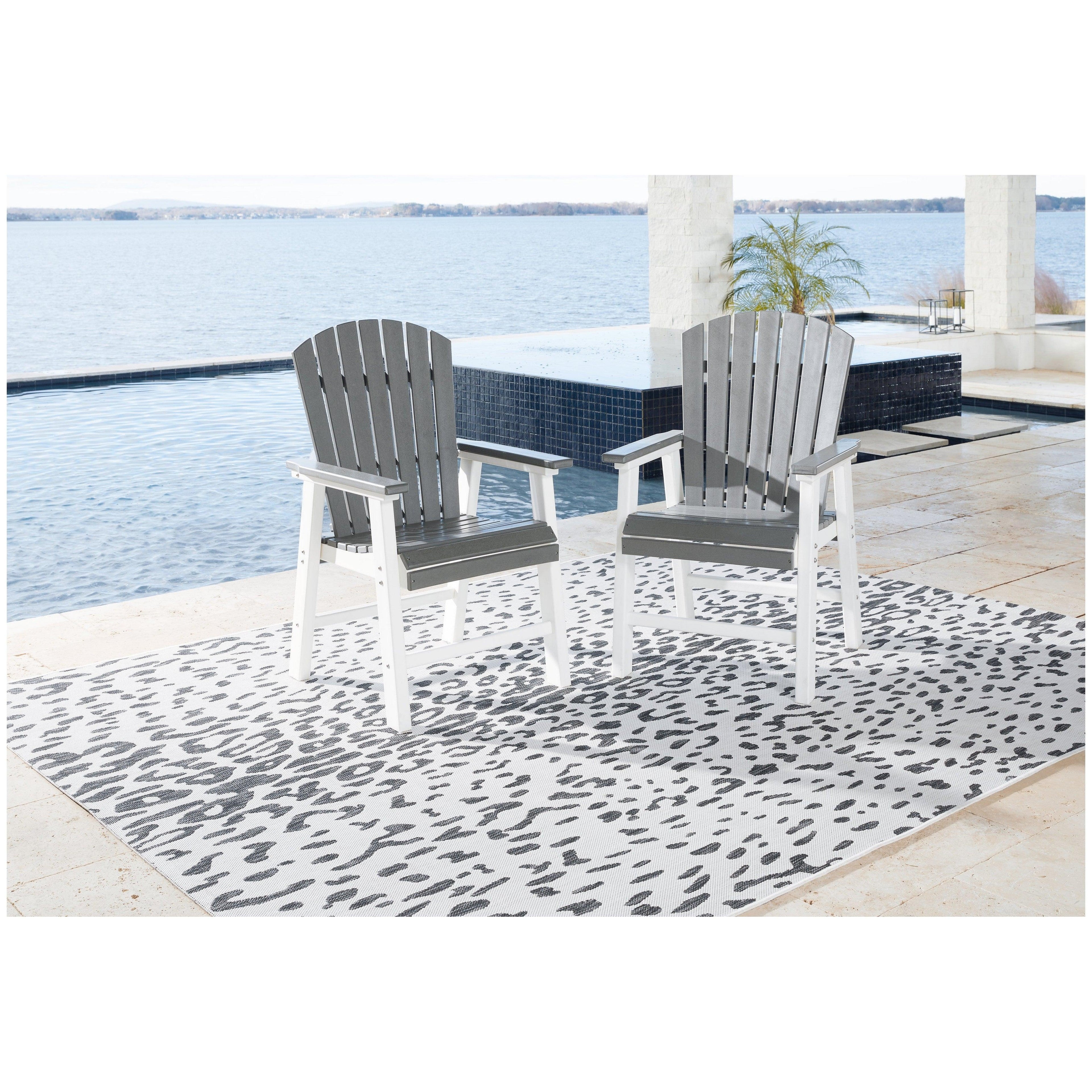 Transville Outdoor Dining Arm Chair (Set of 2) Ash-P210-601A