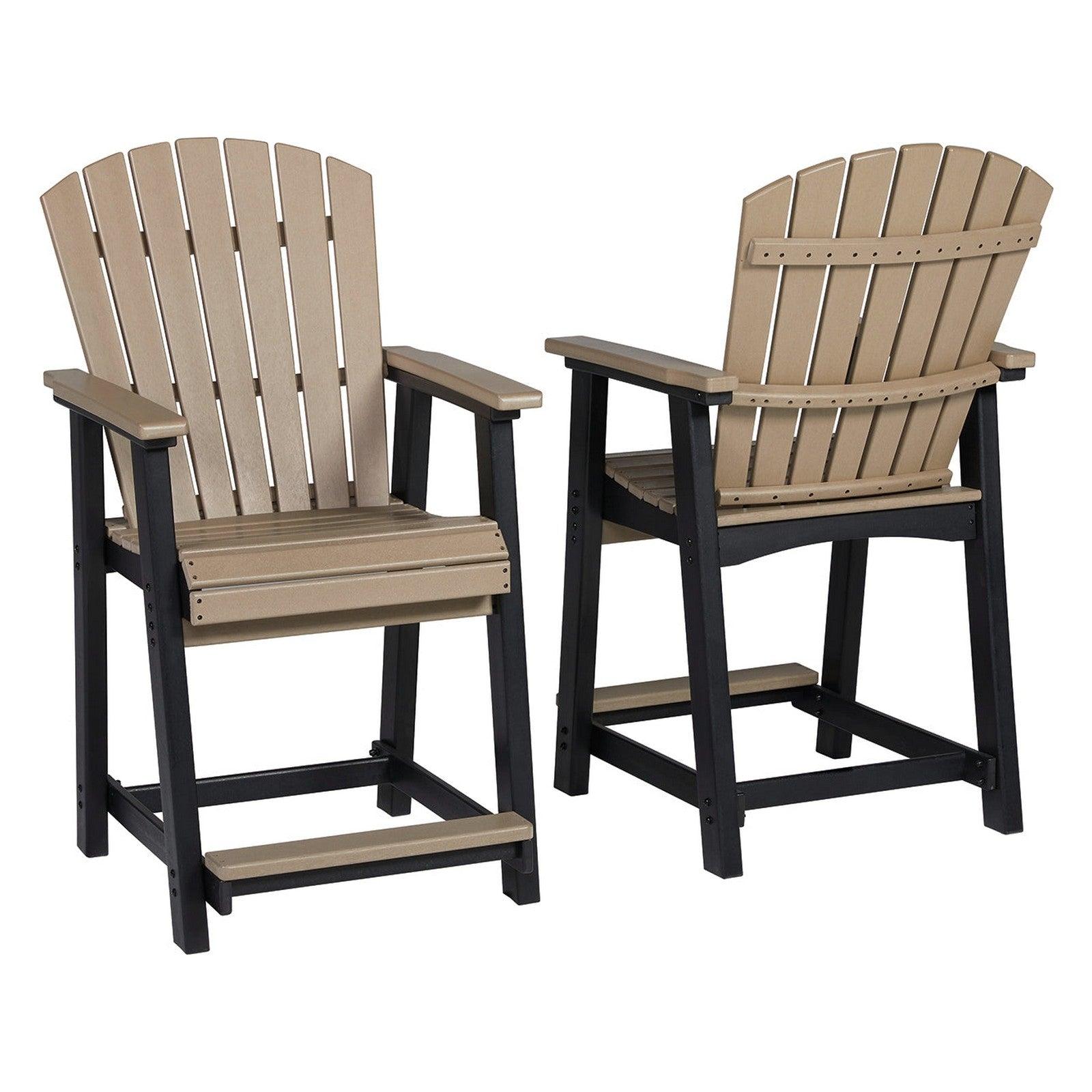 Fairen Trail Outdoor Counter Height Bar Stool (Set of 2) Ash-P211-124