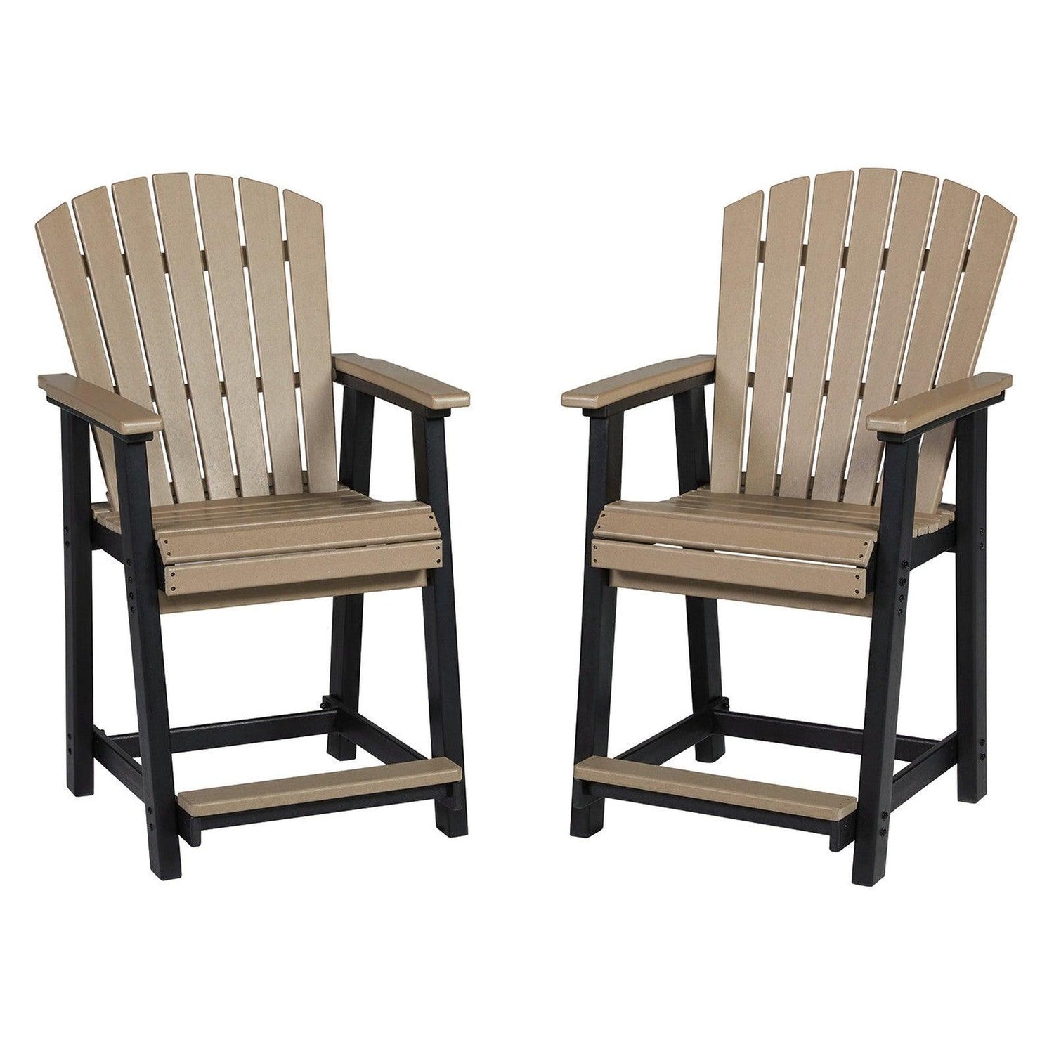 Fairen Trail Outdoor Counter Height Bar Stool (Set of 2) Ash-P211-124