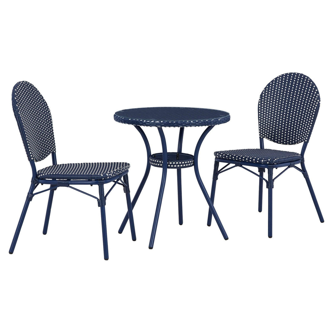 Odyssey Blue Outdoor Table and Chairs (Set of 3) Ash-P216-050