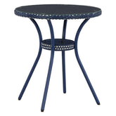 Odyssey Blue Outdoor Table and Chairs (Set of 3) Ash-P216-050