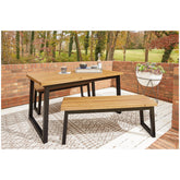 Town Wood Outdoor Dining Table Set (Set of 3) Ash-P220-115