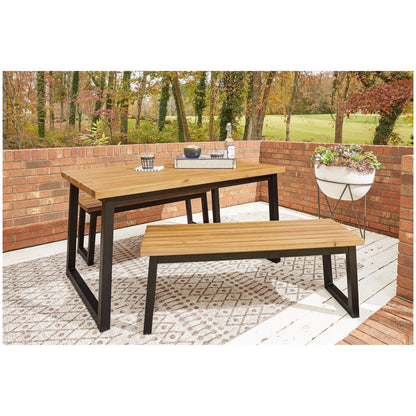 Town Wood Outdoor Dining Table Set (Set of 3) Ash-P220-115