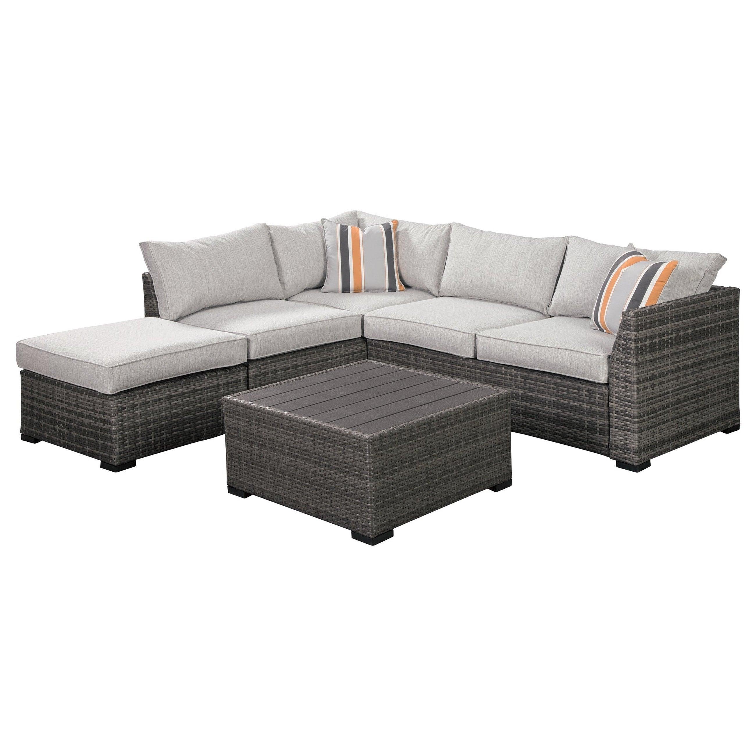 Cherry Point 4-piece Outdoor Sectional Set Ash-P301-070