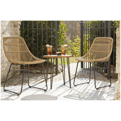 Coral Sand Outdoor Chairs with Table Set (Set of 3) Ash-P306-050