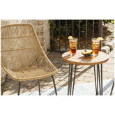 Coral Sand Outdoor Chairs with Table Set (Set of 3) Ash-P306-050