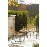 Coral Sand Outdoor Chairs with Table Set (Set of 3) Ash-P306-050