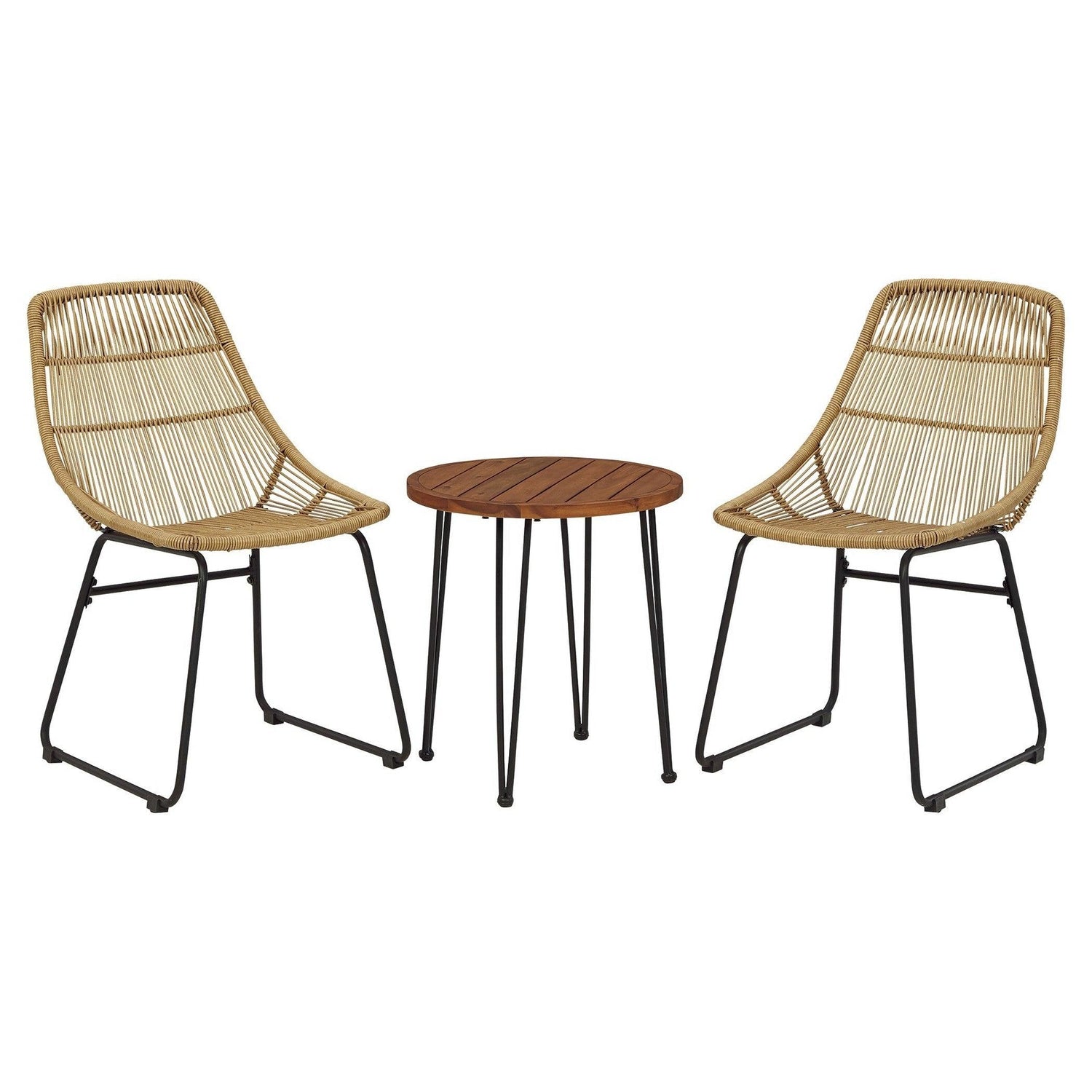 Coral Sand Outdoor Chairs with Table Set (Set of 3) Ash-P306-050