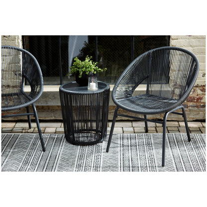 Mandarin Cape Outdoor Table and Chairs (Set of 3) Ash-P312-049