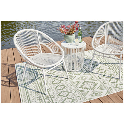 Mandarin Cape Outdoor Table and Chairs (Set of 3) Ash-P312-050