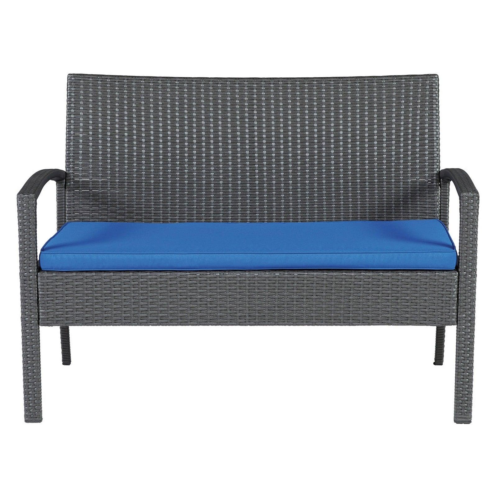 Alina Outdoor Love/Chairs/Table Set (Set of 4) Ash-P328-080