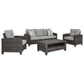 Cloverbrooke 4-Piece Outdoor Conversation Set Ash-P334-081