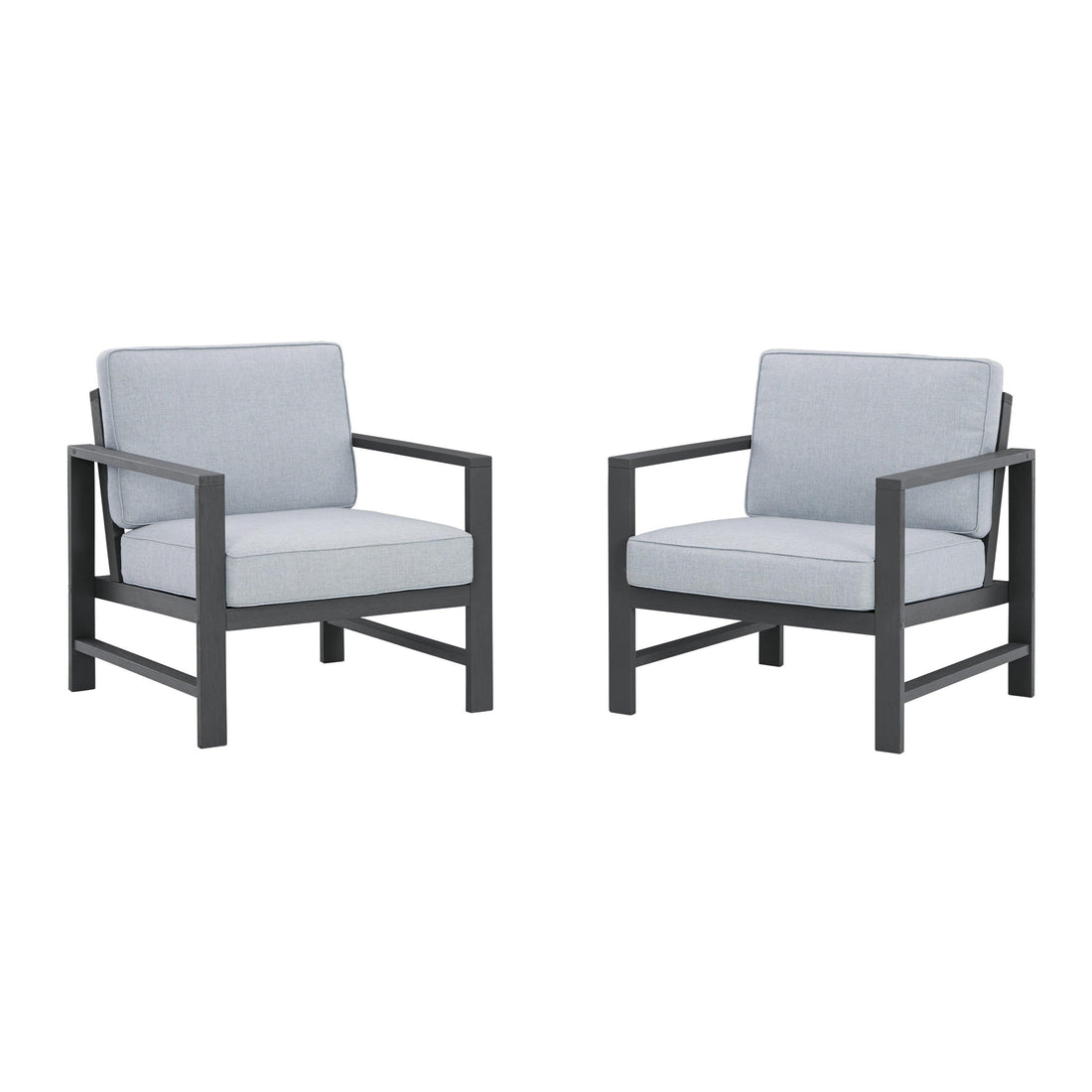 Fynnegan Lounge Chair with Cushion (Set of 2) Ash-P349-821