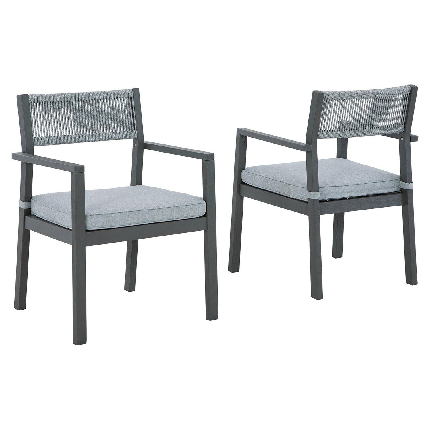 Eden Town Arm Chair with Cushion (Set of 2) Ash-P358-601A