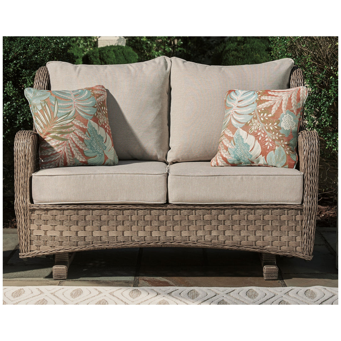 Clear Ridge Glider Loveseat with Cushion Ash-P361-835