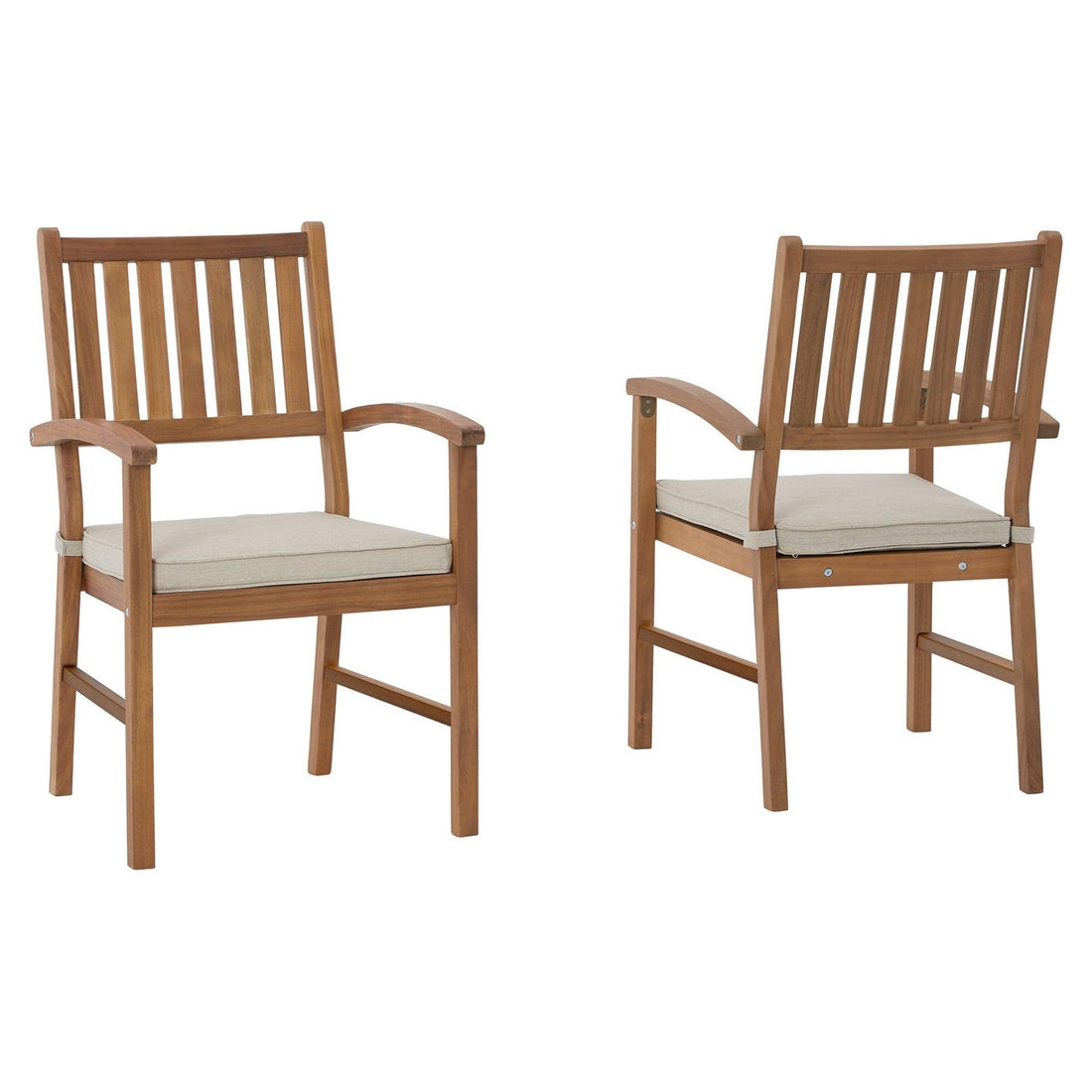 Janiyah Outdoor Dining Arm Chair (Set of 2) Ash-P407-601A