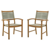 Janiyah Outdoor Dining Arm Chair (Set of 2) Ash-P407-602A