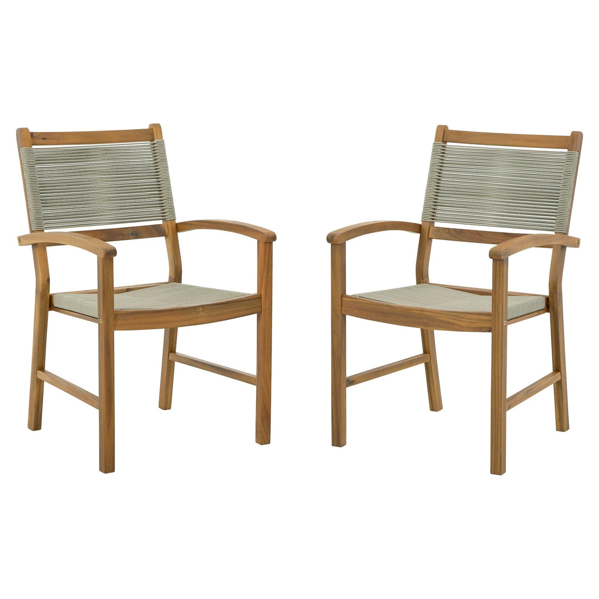 Janiyah Outdoor Dining Arm Chair (Set of 2) Ash-P407-602A