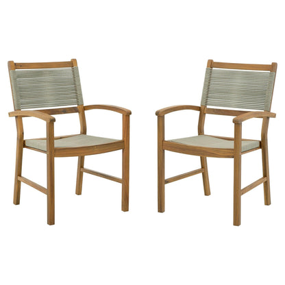 Janiyah Outdoor Dining Arm Chair (Set of 2) Ash-P407-602A