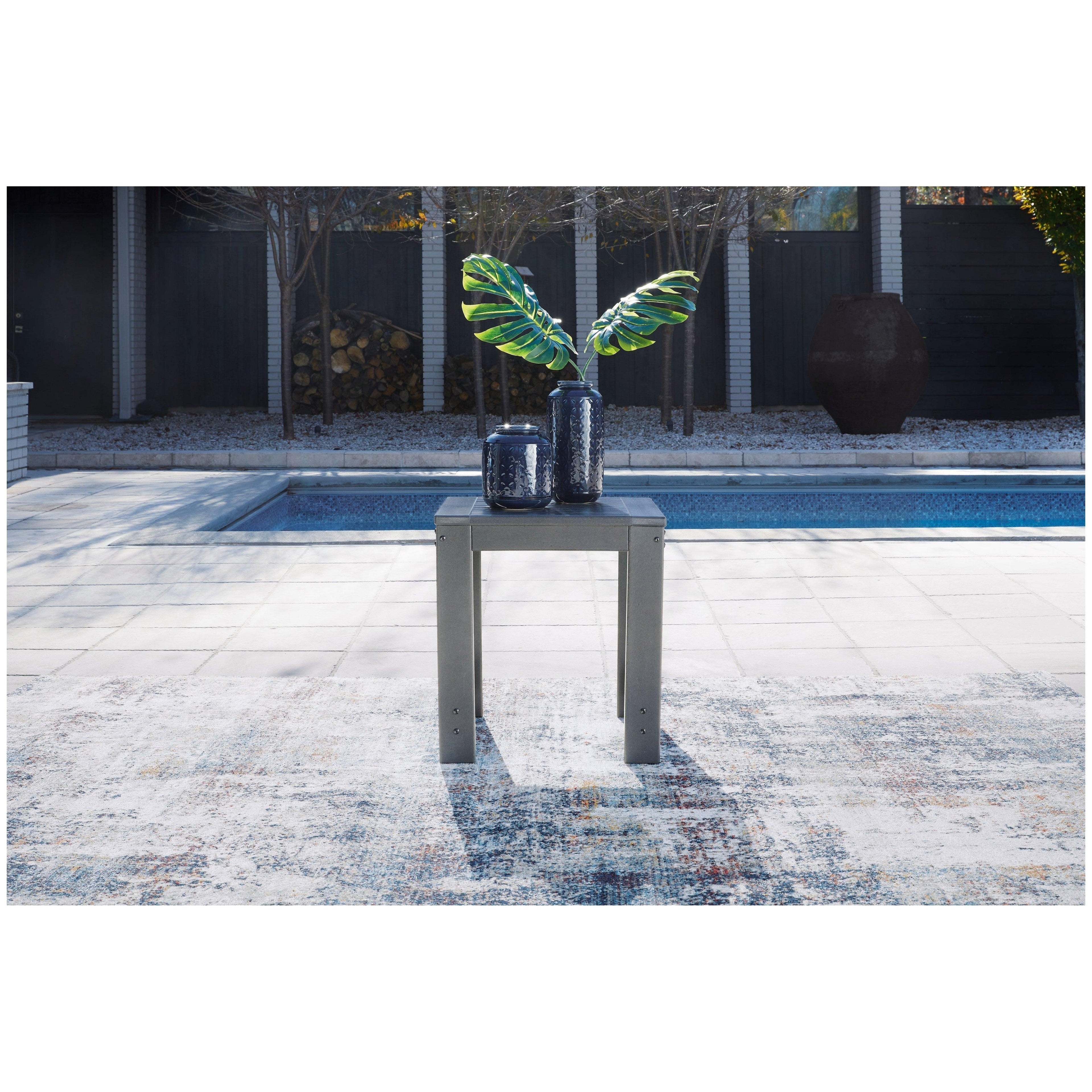 Amora Outdoor End Table Ash-P417-702