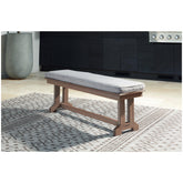 Emmeline Outdoor Dining Bench with Cushion Ash-P420-600
