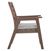 Emmeline Outdoor Dining Arm Chair with Cushion (Set of 2) Ash-P420-601A