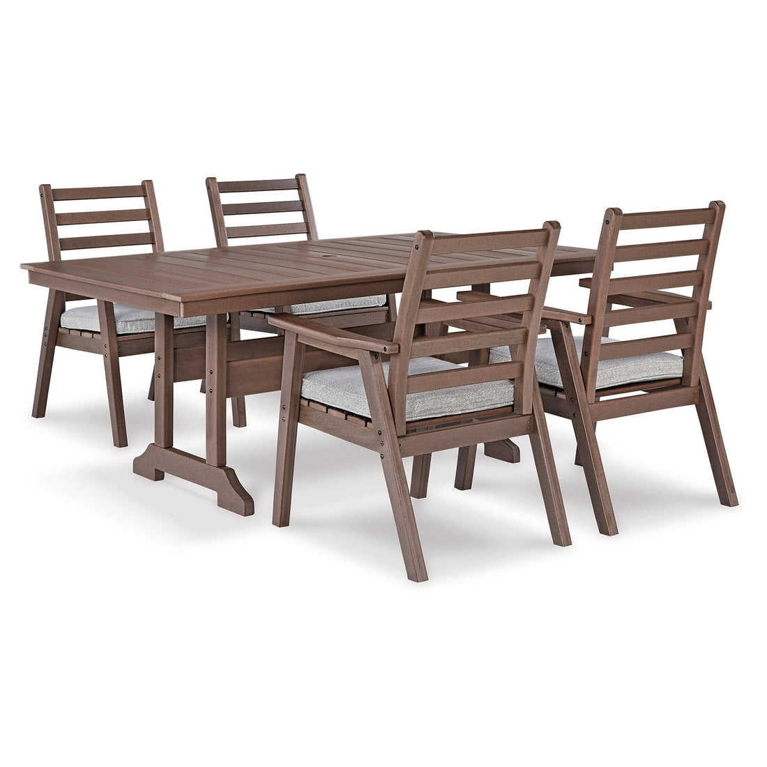 Emmeline Outdoor Dining Table with 4 Chairs Ash-P420P3