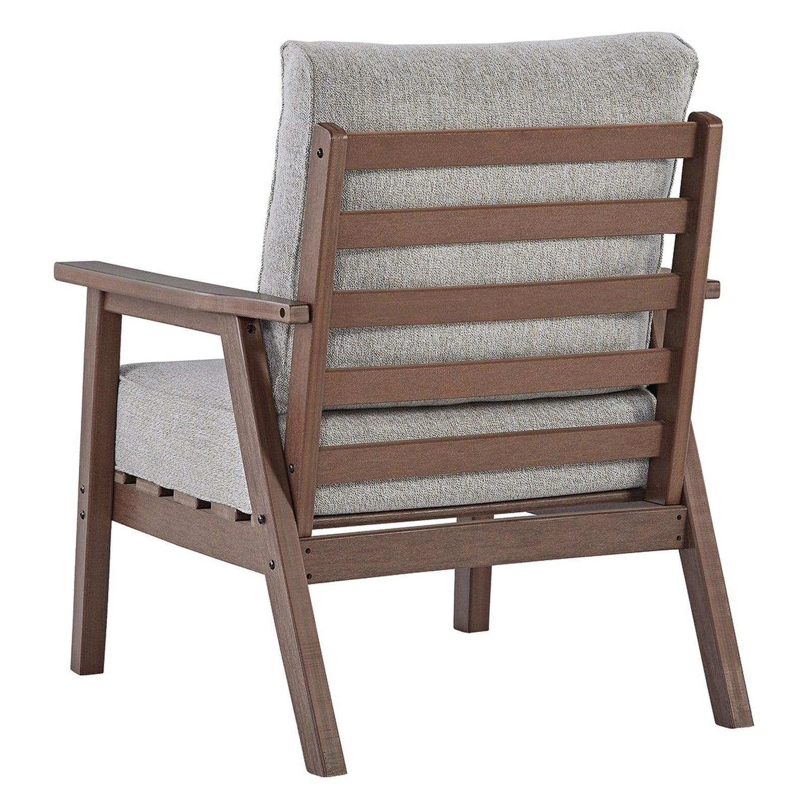 Emmeline Outdoor Lounge Chair with Cushion (Set of 2) Ash-P420-820