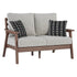 Emmeline Outdoor Loveseat with Cushion Ash-P420-835