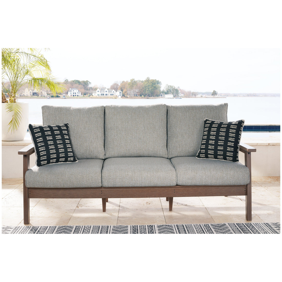 Emmeline Outdoor Sofa with Cushion Ash-P420-838