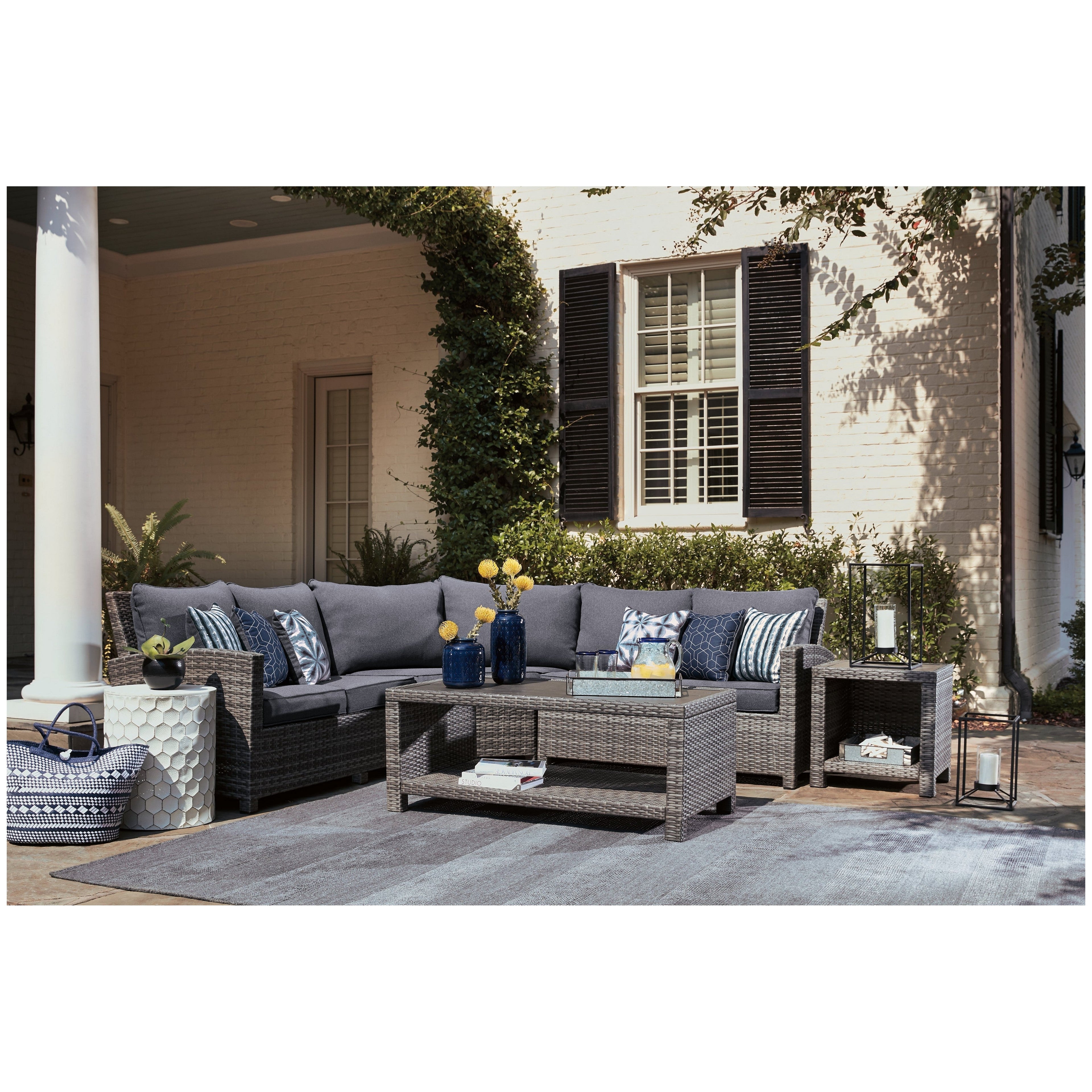 Salem Beach 3-Piece Outdoor Sectional Ash-P440P1