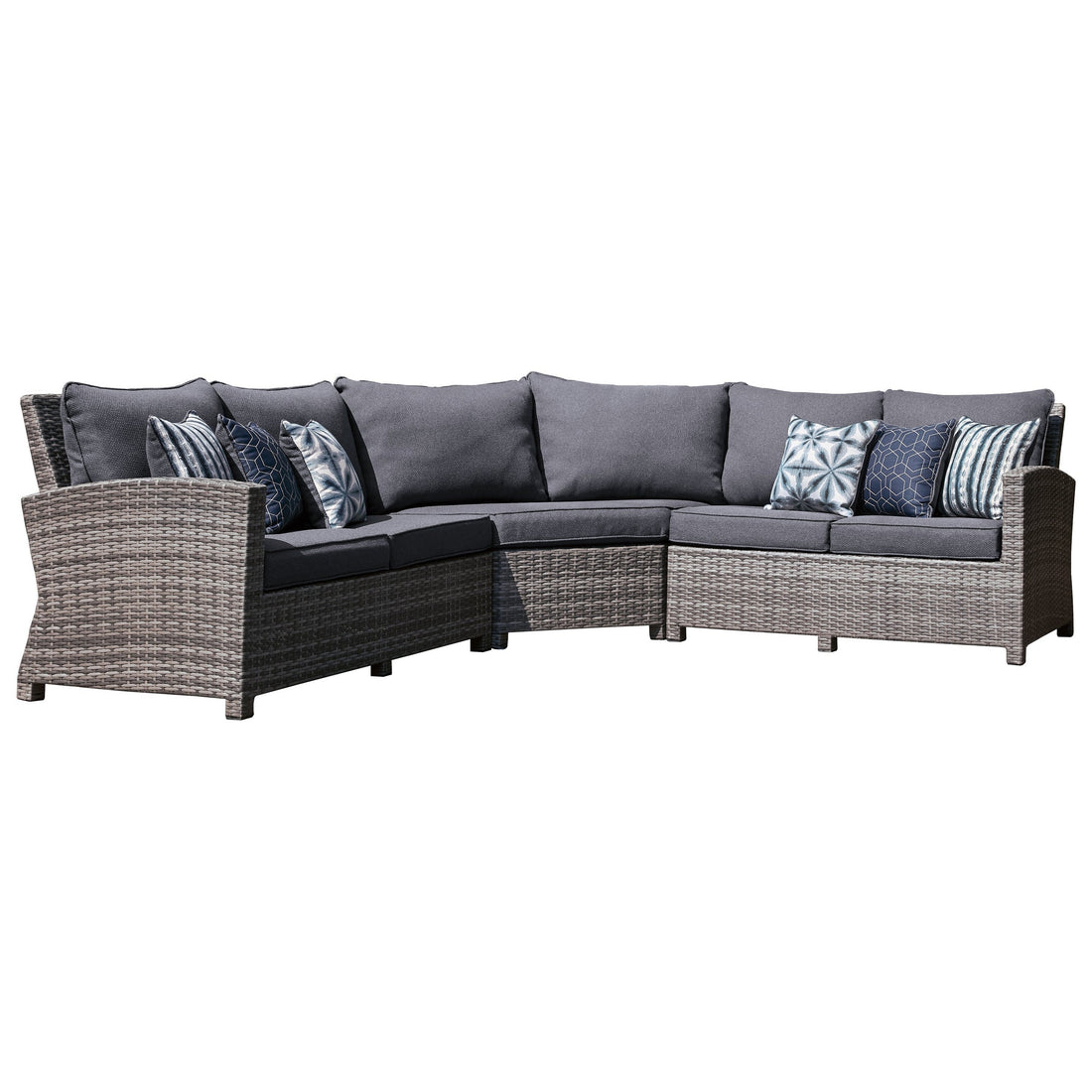 Salem Beach 3-Piece Outdoor Sectional Ash-P440P1