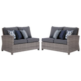 Salem Beach Left-Arm Facing Loveseat/Right-Arm Facing Loveseat Ash-P440-854