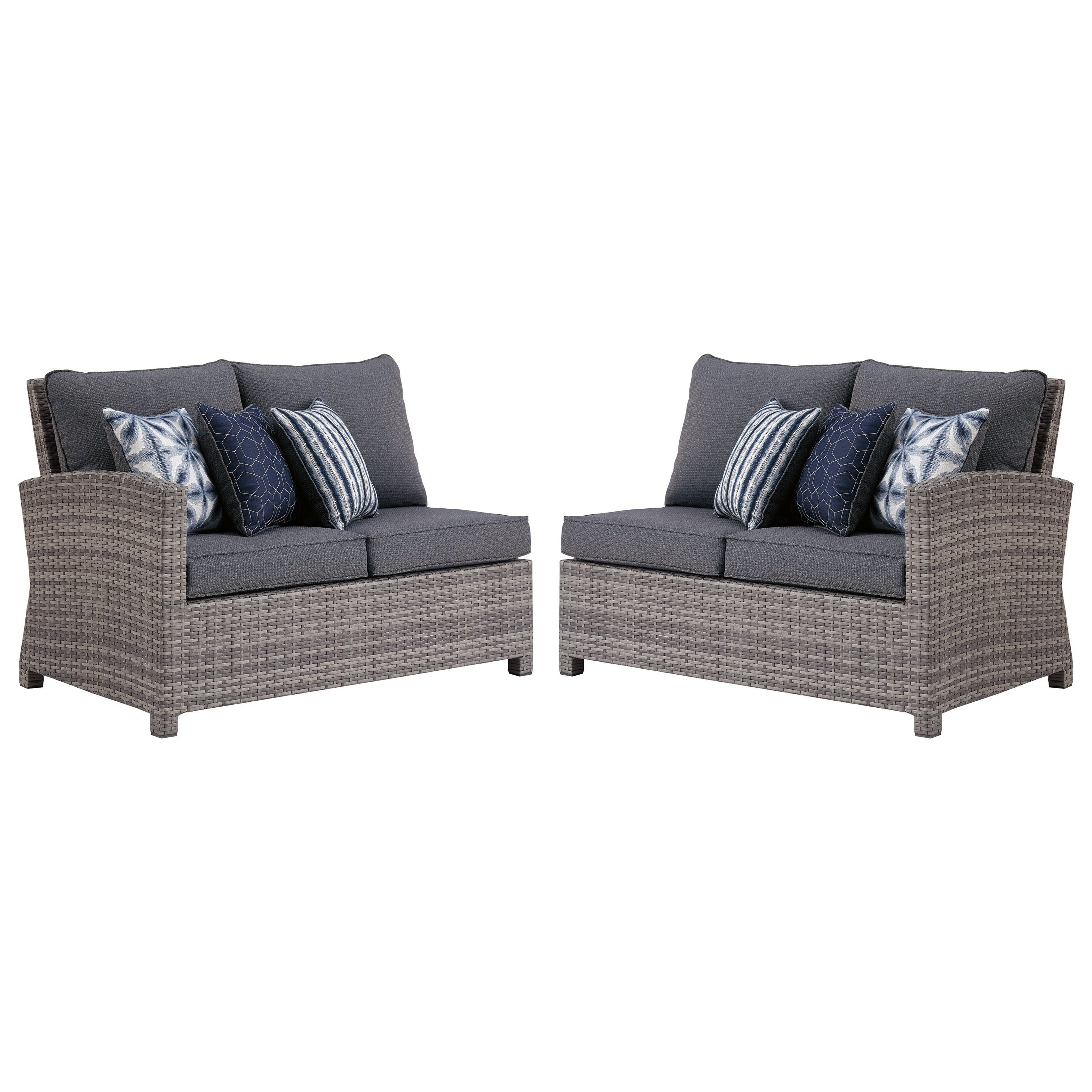 Salem Beach Left-Arm Facing Loveseat/Right-Arm Facing Loveseat Ash-P440-854