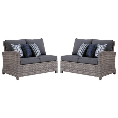 Salem Beach Left-Arm Facing Loveseat/Right-Arm Facing Loveseat Ash-P440-854