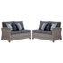 Salem Beach Left-Arm Facing Loveseat/Right-Arm Facing Loveseat Ash-P440-854