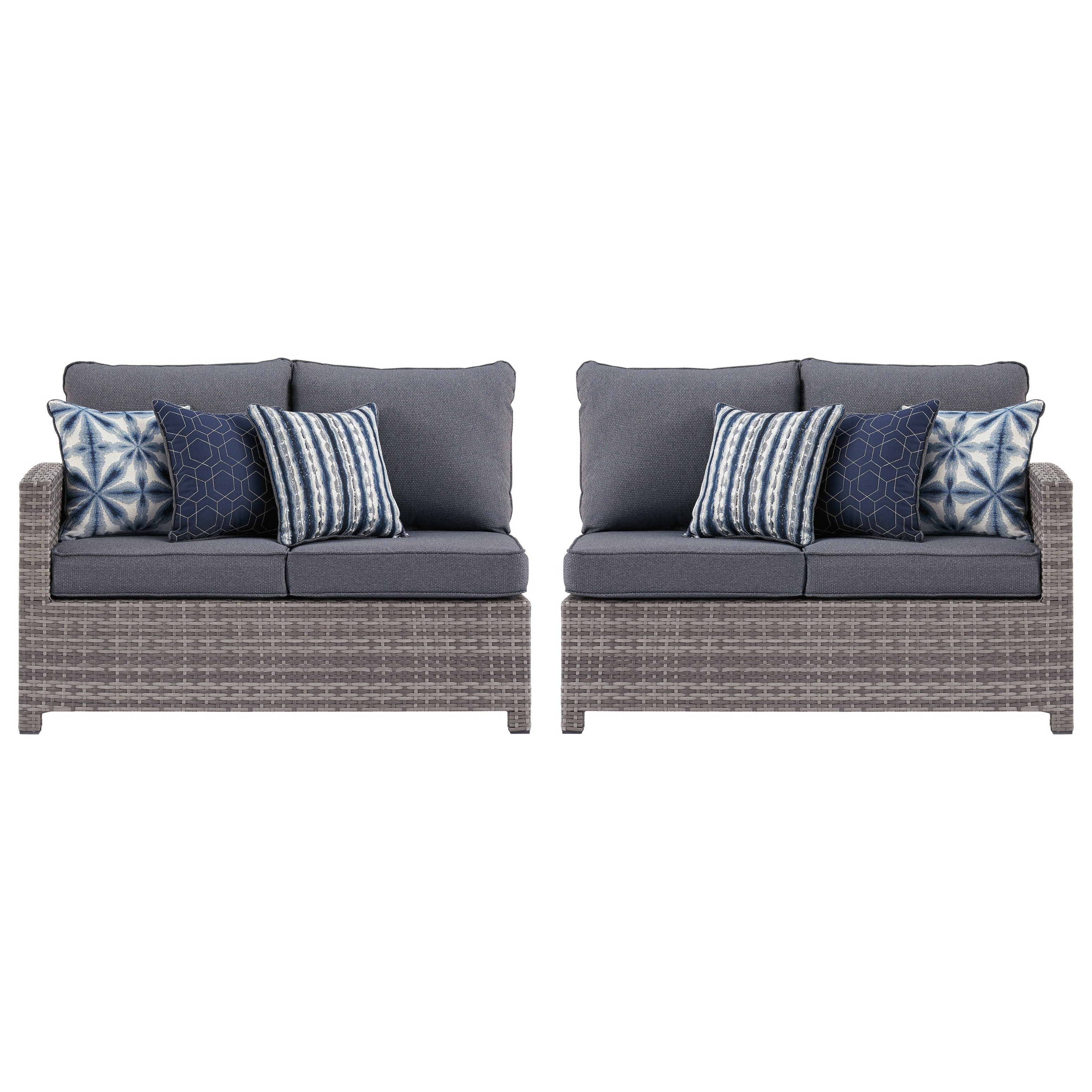 Salem Beach Left-Arm Facing Loveseat/Right-Arm Facing Loveseat Ash-P440-854