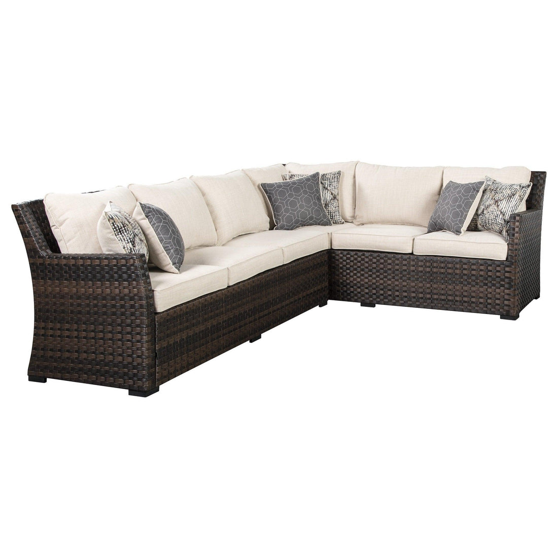 Easy Isle 3-Piece Sofa Sectional/Chair with Cushion Ash-P455-822