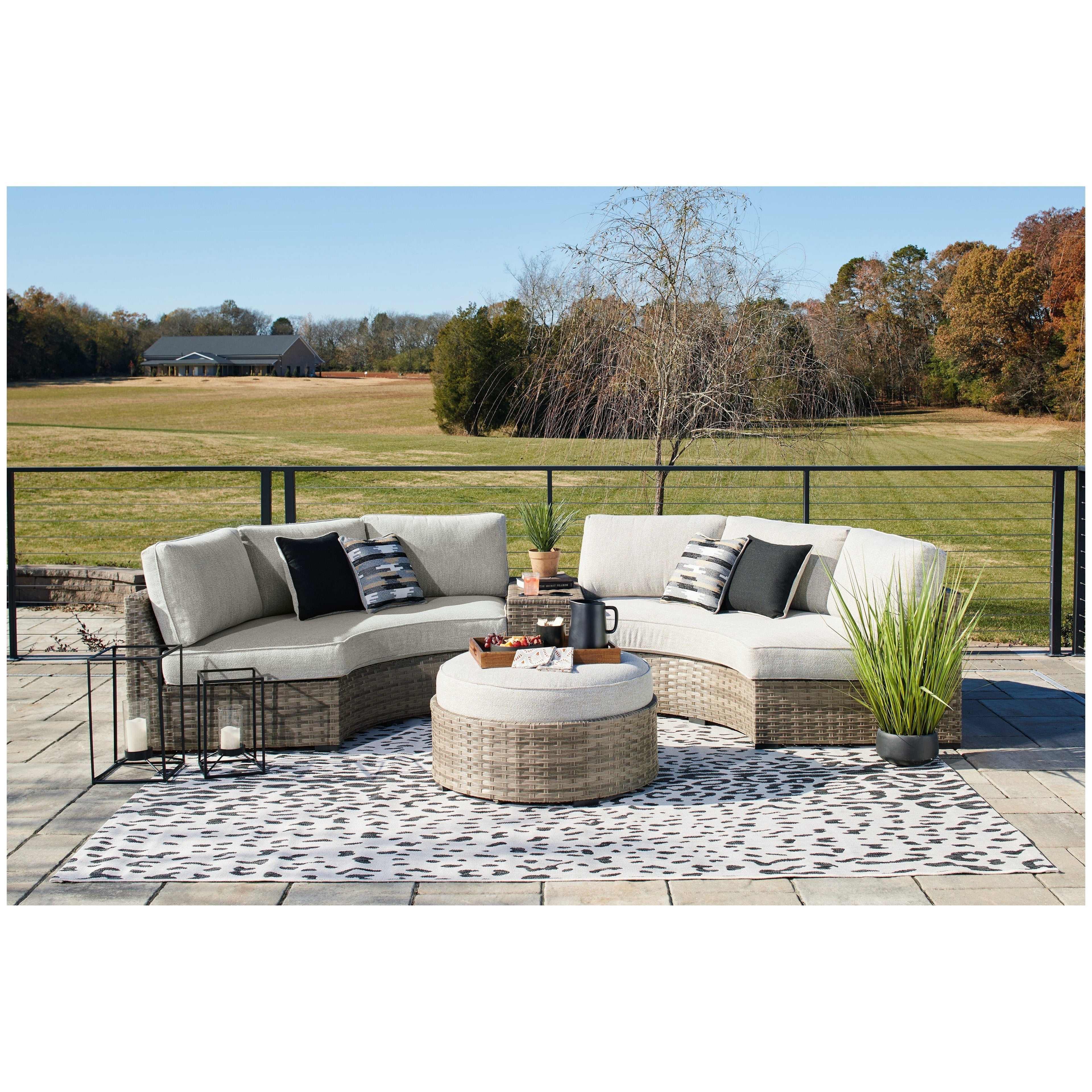 Calworth 4-Piece Outdoor Sectional Ash-P458P6