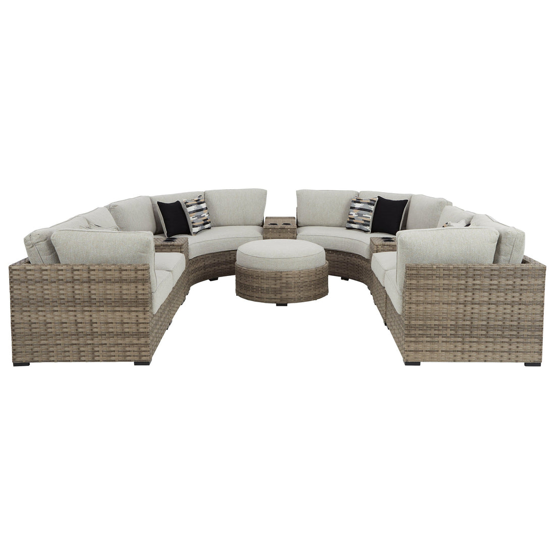 Calworth 9-Piece Outdoor Sectional Ash-P458P4