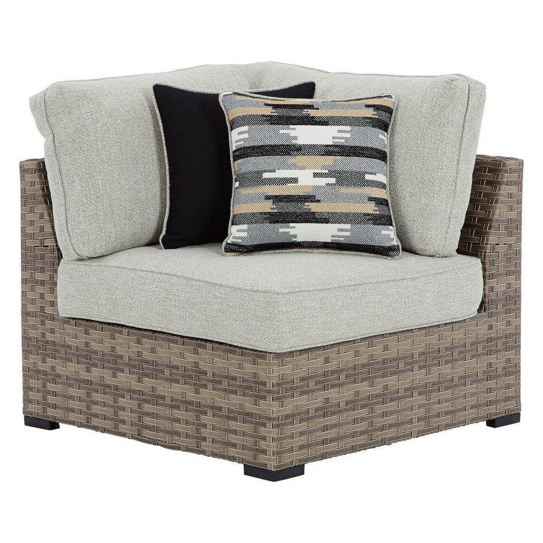 Calworth Outdoor Corner with Cushion (Set of 2) Ash-P458-877