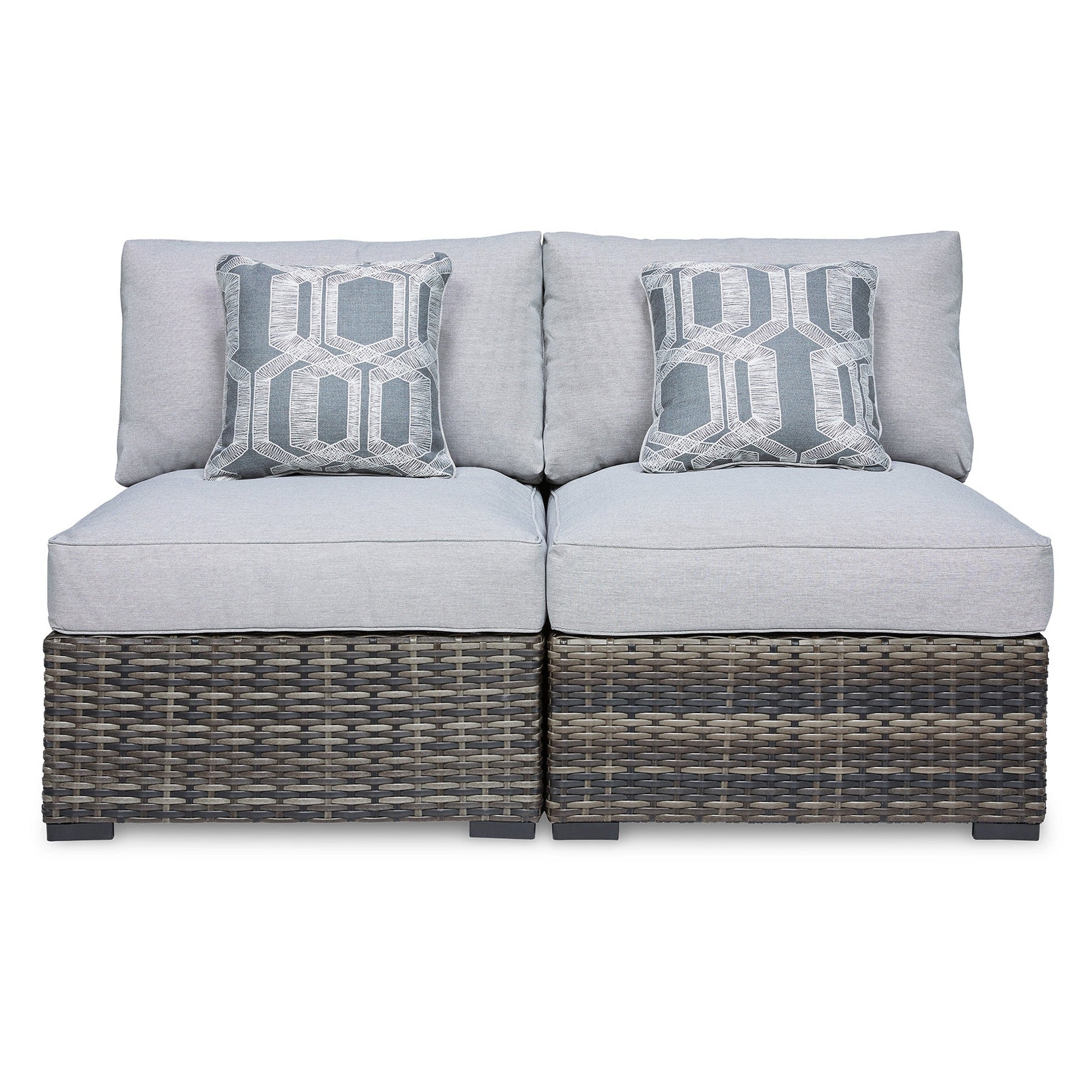 Harbor Court 8-Piece Outdoor Sectional with Ottoman Ash-P459P1